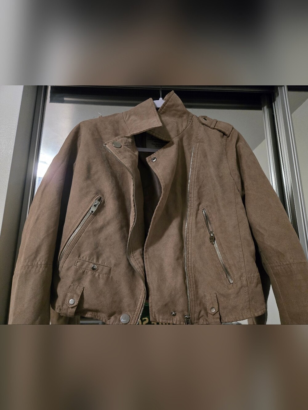 Brown Suede Moto Jacket